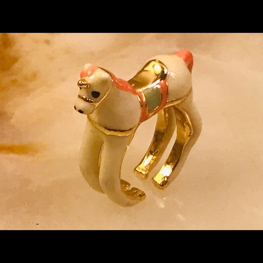 NEW Kate Spade Retired Limited Rare Carnival Nights Carousel Unicorn Ring